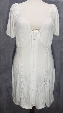 ASOS Maternity White Sweetheart Summer Dress 14 NWT Lace Cottagecore Flowy